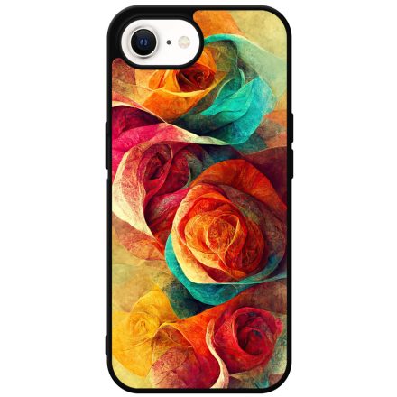 Absztrakt színes rózsák Art iPhone 16e tok