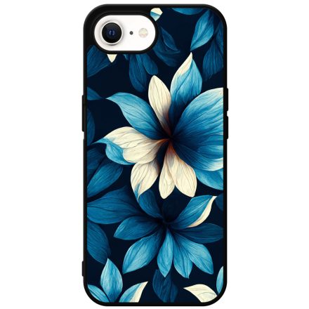 Szépséges kék virágos Art iPhone 16e tok