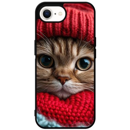 Cuki vörös cica piros sapkában iPhone 16e tok
