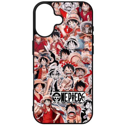 Monkey D Luffy Collage - One Piece iPhone szilikon tok