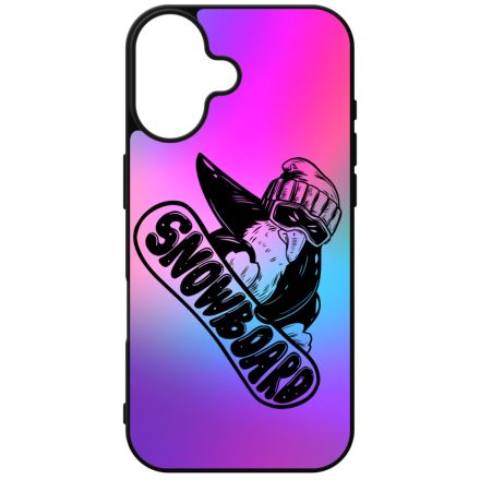 Snowboard Pingvin iPhone szilikon tok