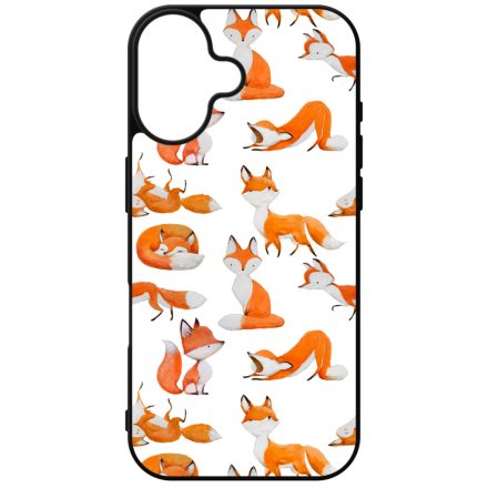 Rajzolt Róka mintás iPhone szilikon tok