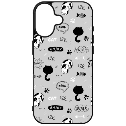 Mrrr Cuki Cica mintás iPhone szilikon tok