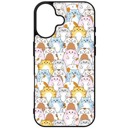 Tündéri Kawaii cica mintás iPhone szilikon tok