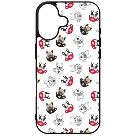 Cuki kávé és kutya mintás iPhone szilikon tok