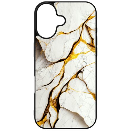 Luxury fehér és arany márvány mintás iPhone szilikon tok