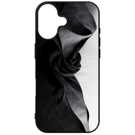 Szatén hatású fekete-fehér Art iPhone szilikon tok