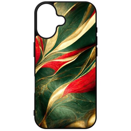Magyaros piros-zöld márvány mintás iPhone szilikon tok