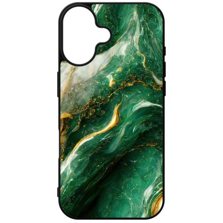Smaragd zöld és arany márvány mintás  iPhone szilikon tok
