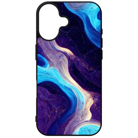 A kék és lila árnyalatai márvány mintás iPhone szilikon tok