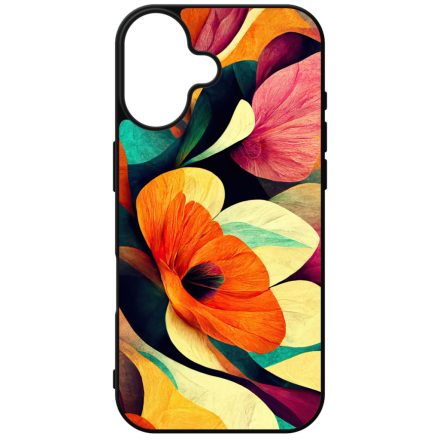 Absztrakt színes virágok Art iPhone szilikon tok