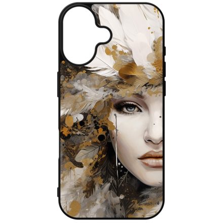 Szépséges aranyló nő Art iPhone szilikon tok