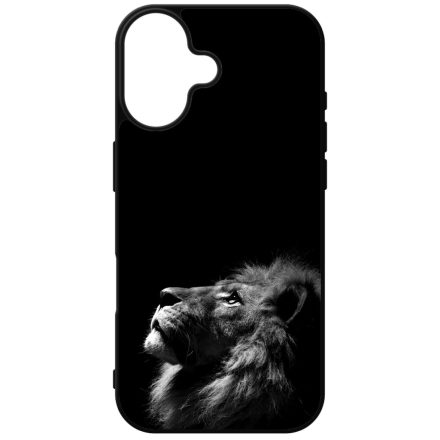 Fekete-fehér oroszlán iPhone szilikon tok