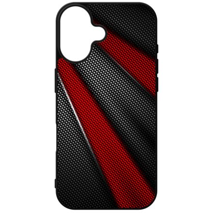 Carbon piros sávokkal iPhone szilikon tok