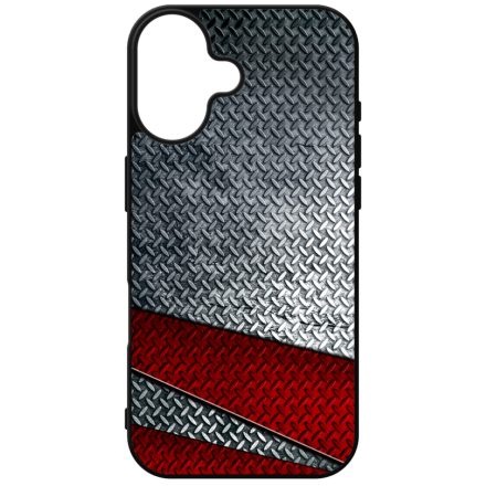 Acéllemez vörös sávval iPhone szilikon tok
