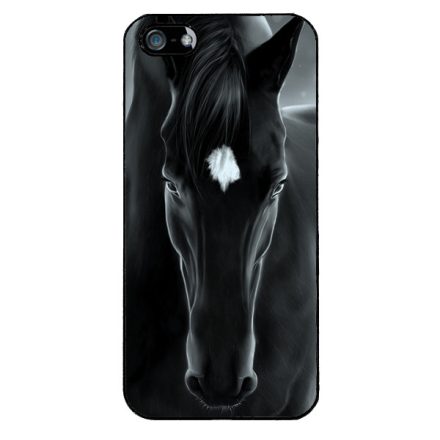 lovas fekete ló iPhone 5-5s-SE (2016) tok