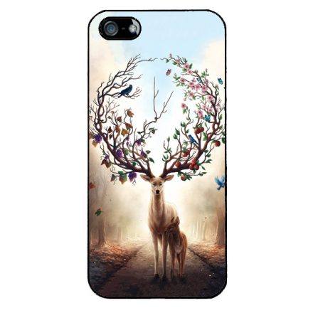 erdő szarvas őz négy évszak iPhone 5-5s-SE (2016) tok