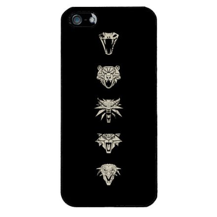 Witcher Schools wolf fehér farkas iPhone 5-5s-SE (2016) tok
