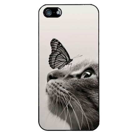Cica és Pillangó - macskás iPhone 5-5s-SE (2016) tok