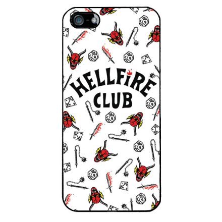 Hellfire Club - Fehér Mintás - Stranger Things iPhone 5-5s-SE (2016) tok
