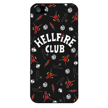 Hellfire Club - Fekete mintás - Stranger Things iPhone 5-5s-SE (2016) tok
