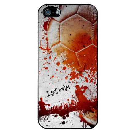 Kerd a neveddel RED kezilabda mintas iPhone 5-5s-SE (2016) tok