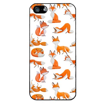 Rajzolt Róka mintás iPhone 5-5s-SE (2016) tok