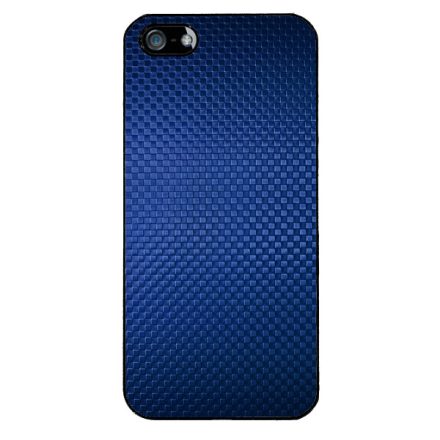Gyönyörű kék karbon fiber mintás iPhone 5-5s-SE (2016) tok