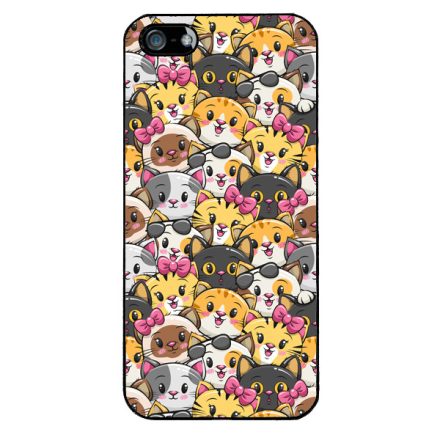 A legcukibb cica mintás iPhone 5-5s-SE (2016) tok