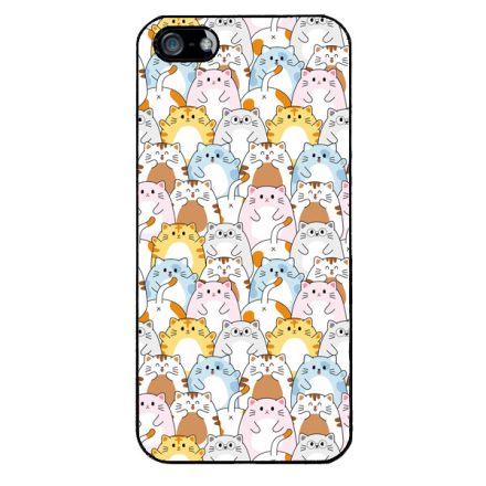 Tündéri Kawaii cica mintás iPhone 5-5s-SE (2016) tok