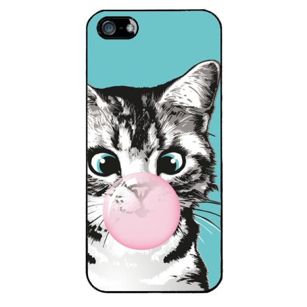 Bubble Cat - cica mintás iPhone 5-5s-SE (2016) tok