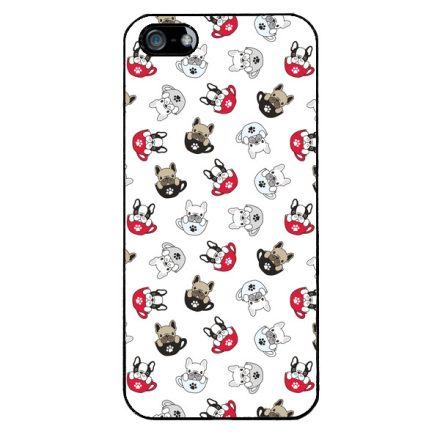 Cuki kávé és kutya mintás iPhone 5-5s-SE (2016) tok