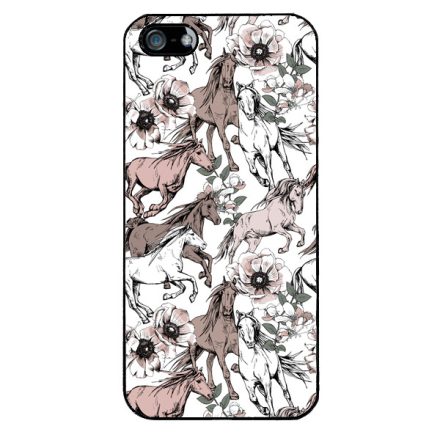 Gyönyörű vintage lovas mintás iPhone 5-5s-SE (2016) tok