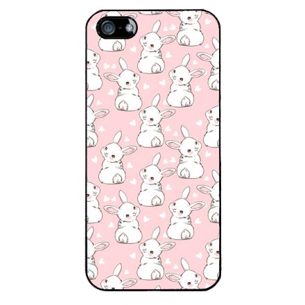 Szivecskes nyuszik iPhone 5-5s-SE (2016) tok