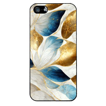 Csodaszép fehér-arany leveles márvány mintás iPhone 5-5s-SE (2016) tok