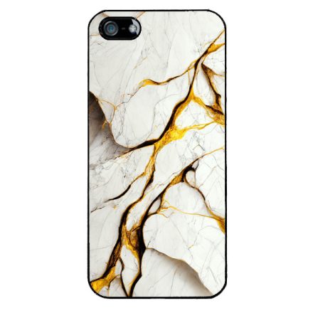 Luxury fehér és arany márvány mintás iPhone 5-5s-SE (2016) tok