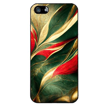 Magyaros piros-zöld márvány mintás iPhone 5-5s-SE (2016) tok