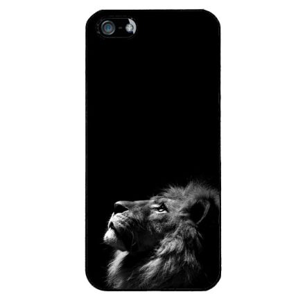 Fekete-fehér oroszlán iPhone 5-5s-SE (2016) tok