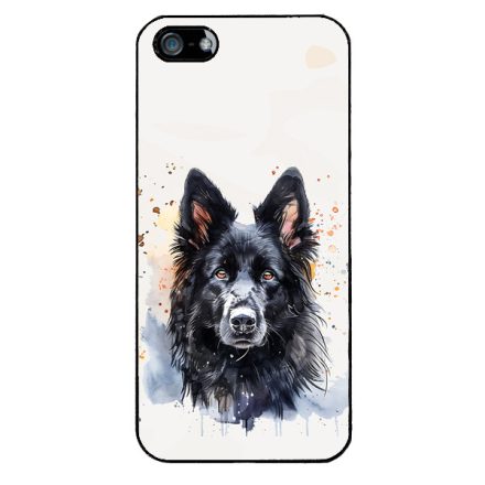Fekete Belga juhászkutya iPhone 5-5s-SE (2016) tok
