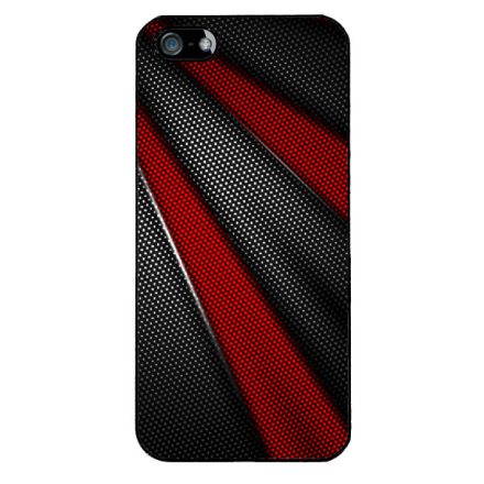 Carbon piros sávokkal iPhone 5-5s-SE (2016) tok