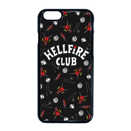 Hellfire Club - Fekete mintás - Stranger Things iPhone 6-6s tok