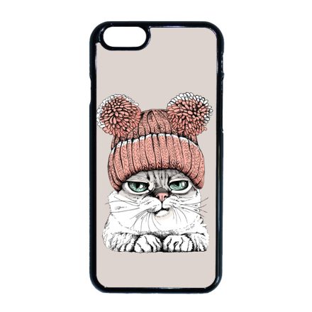 Cuki sapkás cica iPhone 6-6s tok