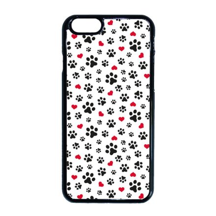 Szívecskés kutya mancs mintás iPhone 6-6s tok