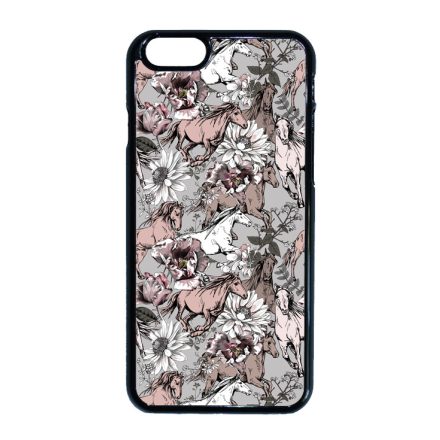 Csodaszép szürke vintage lovas mintás iPhone 6-6s tok