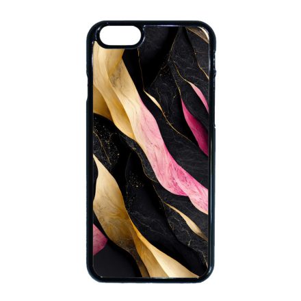 Szépséges fekete-pink és arany márvány mintás iPhone 6-6s tok