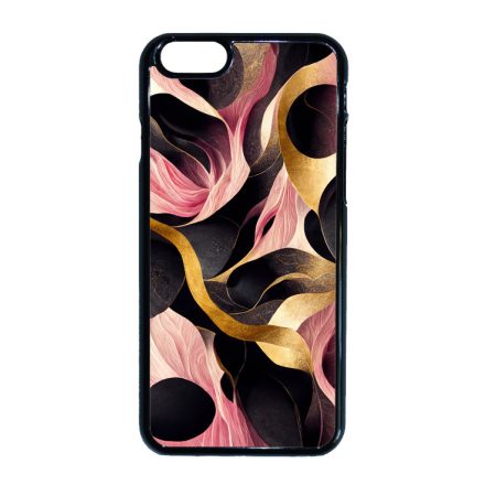 Aranyló fekete-pink márvány mintás iPhone 6-6s tok