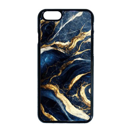 Gyönyörű kék és arany márvány mintás iPhone 6-6s tok