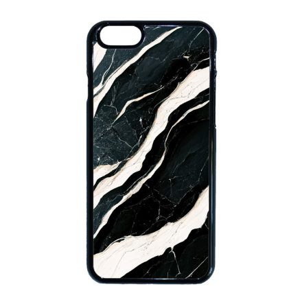 Trendi fekete-fehér márvány mintás iPhone 6-6s tok