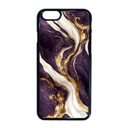 Szépséges lila-fehér és arany márvány mintás iPhone 6-6s tok