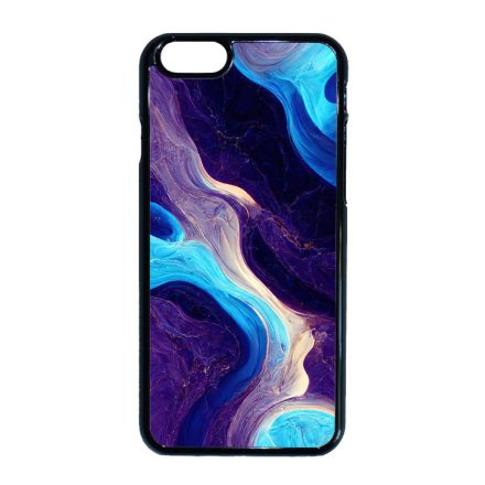 A kék és lila árnyalatai márvány mintás iPhone 6-6s tok